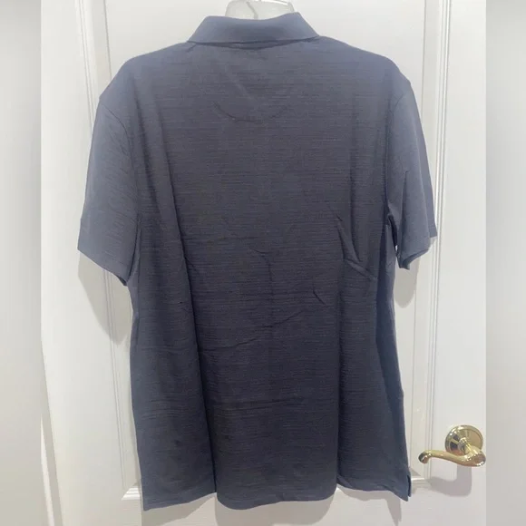 CALVIN KLEIN Heather Gray Polo Golf Shirt L Large NWT $65 lcsr - Picture 6 of 9